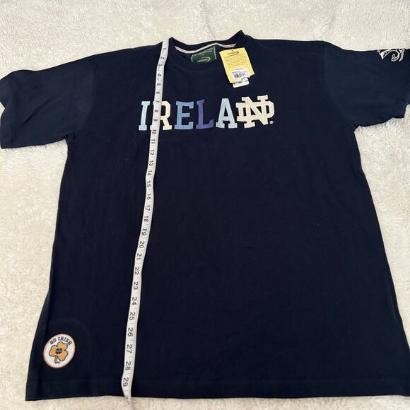 Norte Dame College NWT Mens Navy Embroidered Logo T Shirt Sz XL School Spirit - Picture 4 of 7